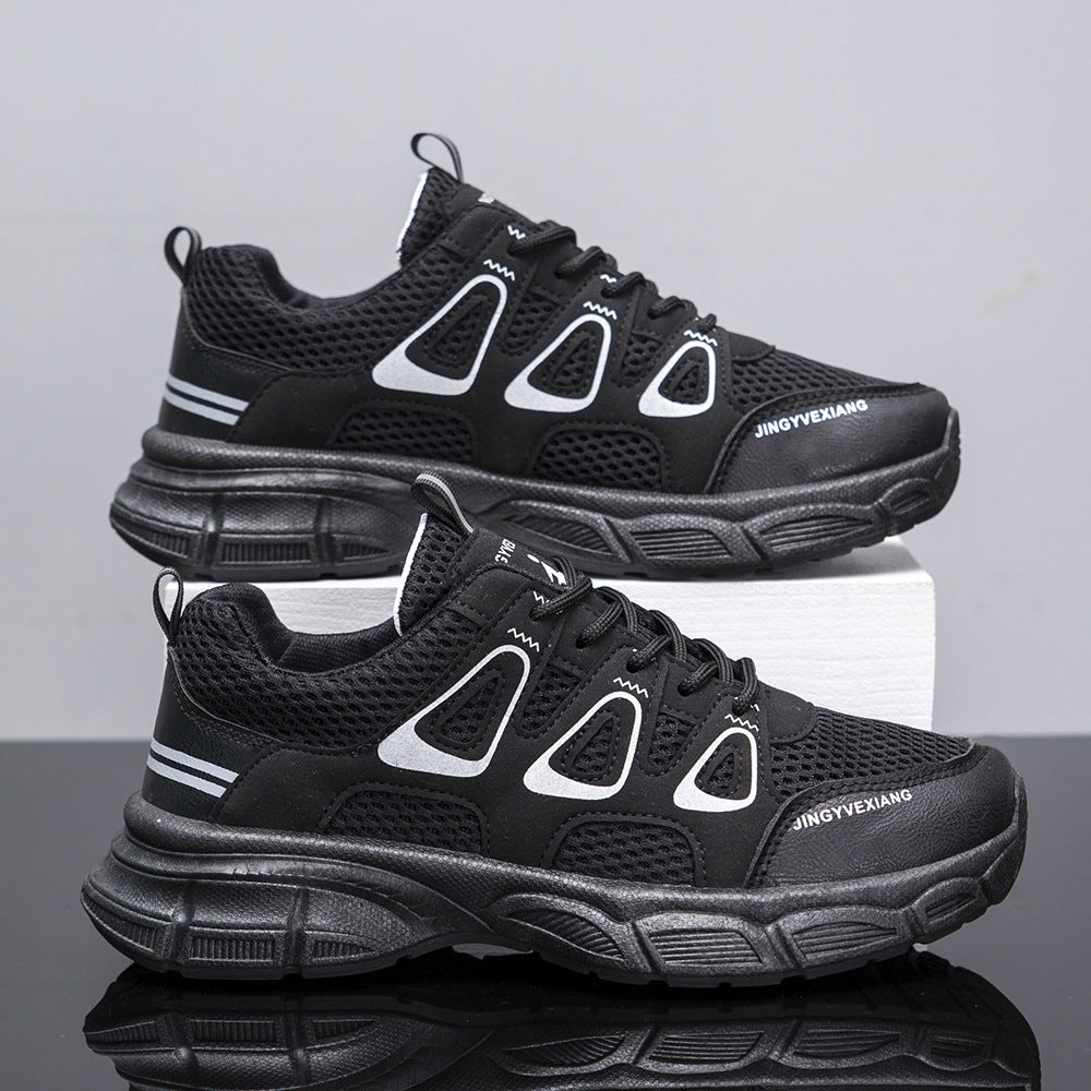 Damen Sportliche Atmungsaktive Sneakers mit rutschfester Sohle und elastischen Elementen EB