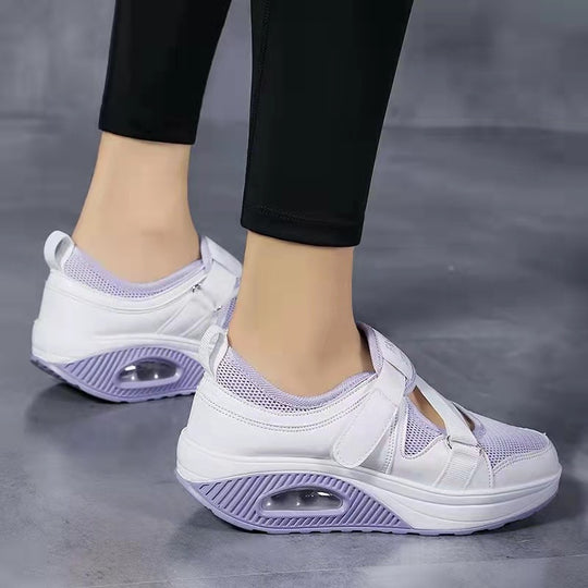 Damen Sportliche Sneakers mit atmungsaktivem Mesh-Obermaterial und gepolsterter Sohle EB