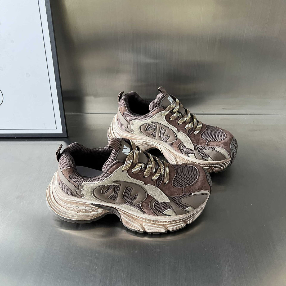 Damen Sportliche Sneakers mit atmungsaktivem Mesh-Einsatz und dämpfendem Komfort EB