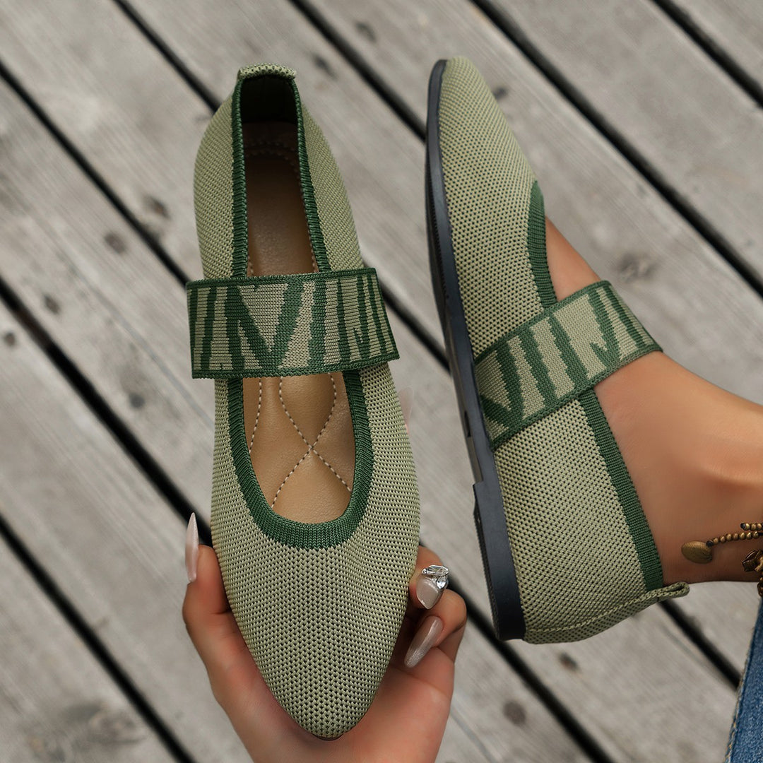 Damen modische Slipper mit elastischem Riemen EB
