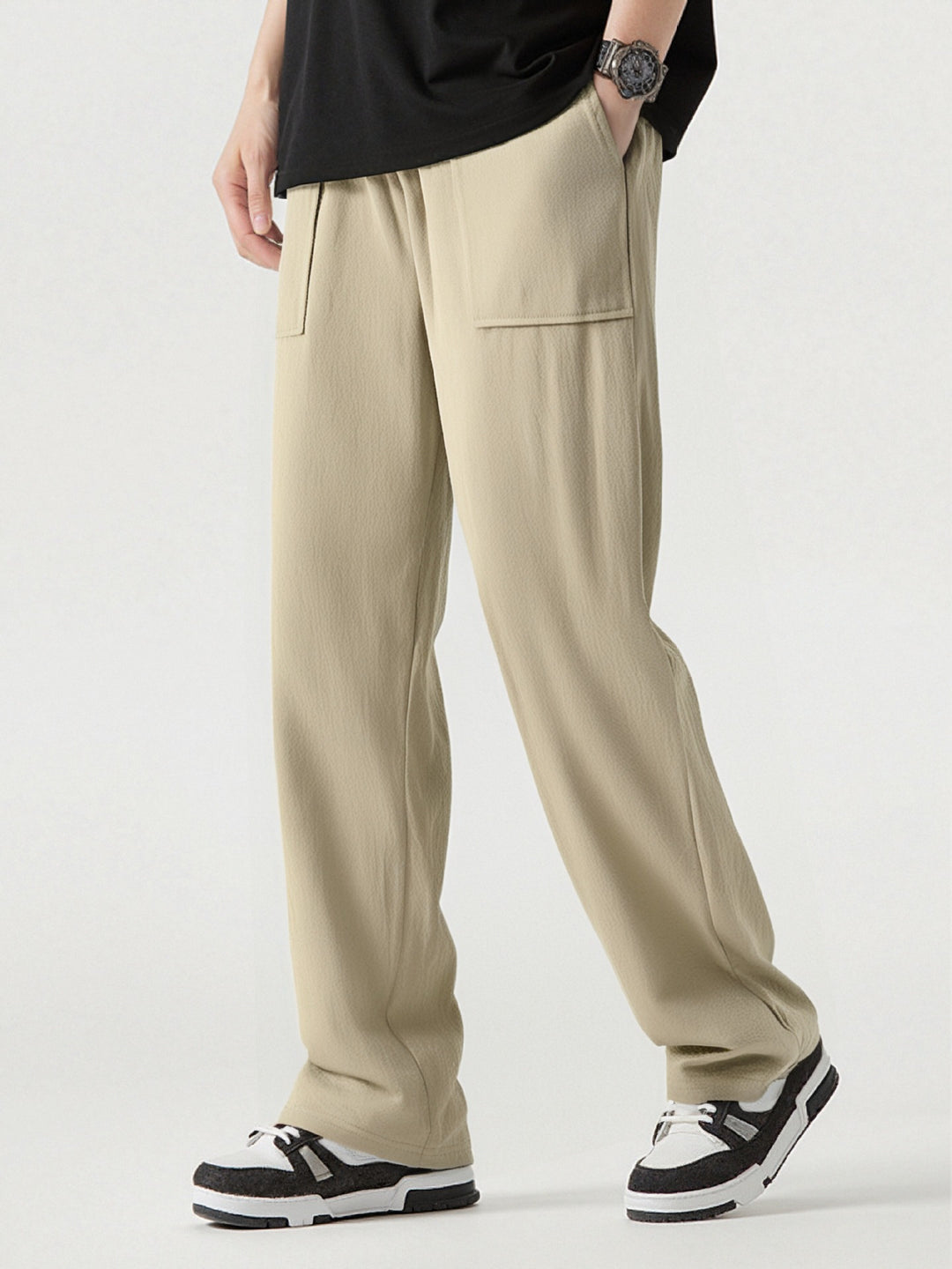 Herren Bequeme Cargo-Hose mit praktischen Taschen und elastischem Bund EB