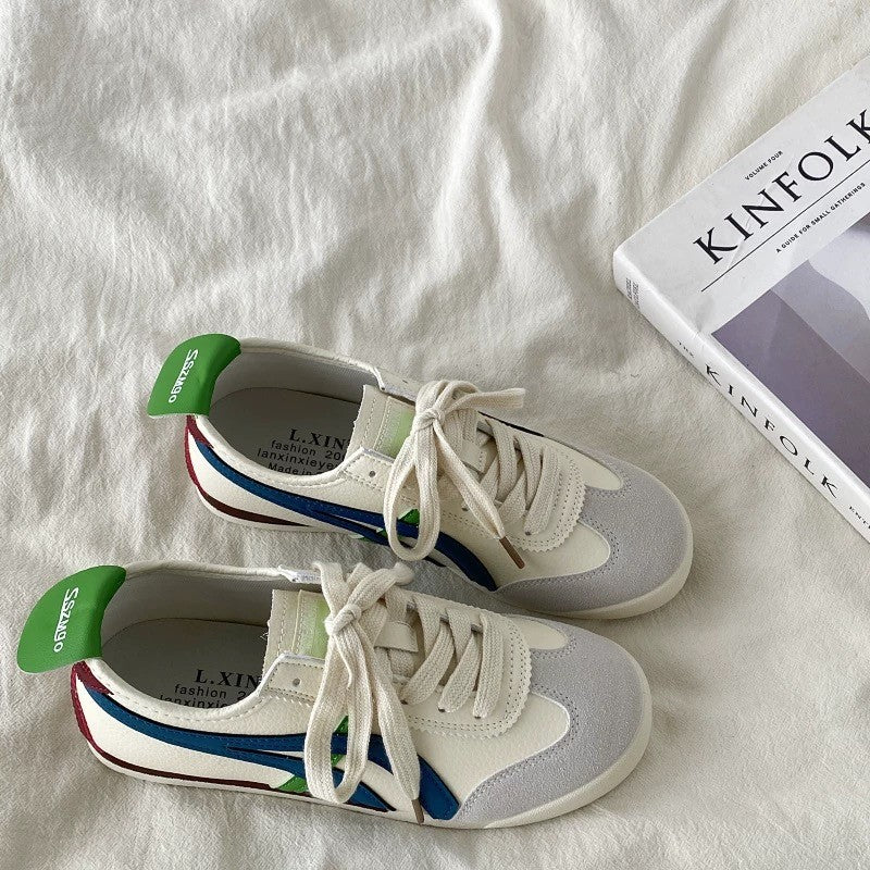 Damen Modische Sneakers im Retro-Look mit atmungsaktiver Obermaterialkombination EB