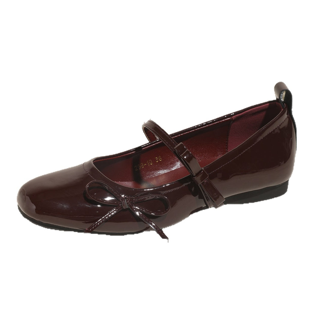 Damen Ballerinas mit schimmerndem Obermaterial und verspieltem Schleifendetail EB