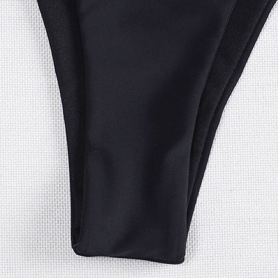 Damen minimalistischer Bikini-Hosenteil mit verstellbaren Schleifen EB