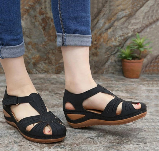 Damen Schnürsandalen mit offenem Zehenbereich und ergonomischer Sohle EB