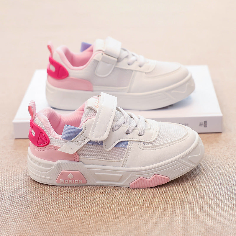Damen atmungsaktive Klett-Sneaker mit modischem Design und dämpfender Sohle EB
