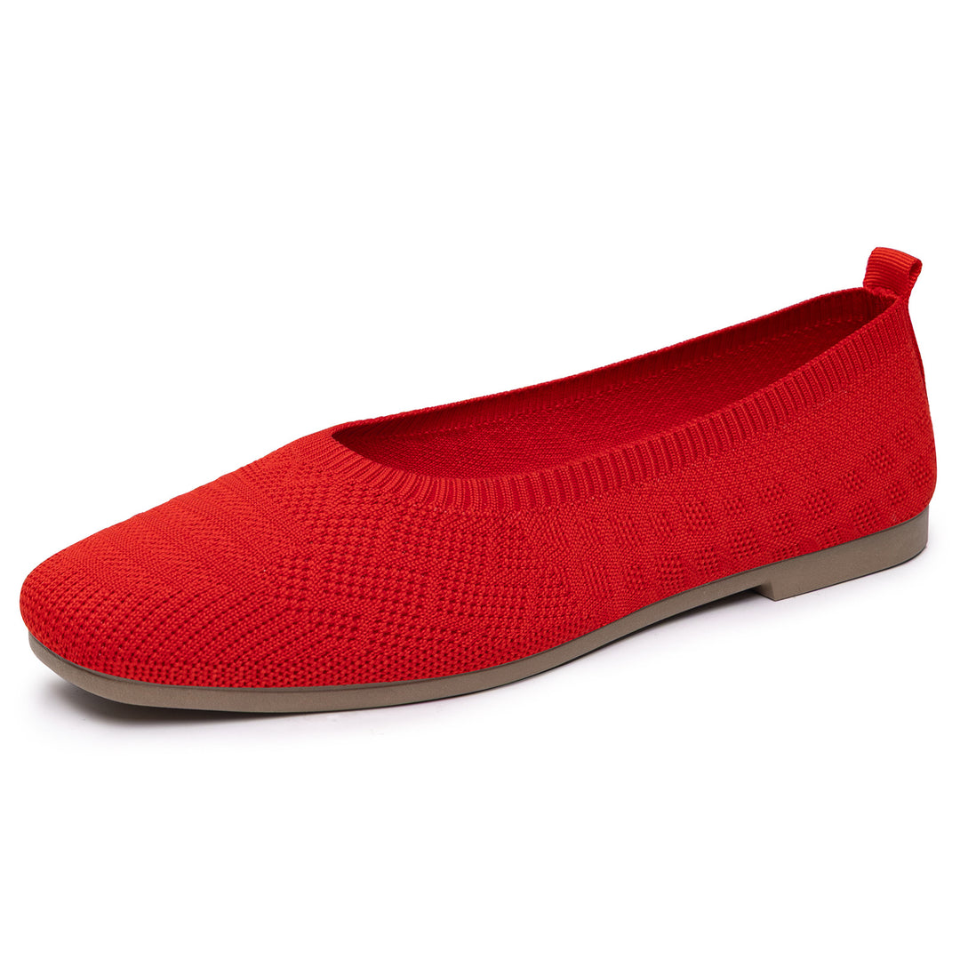 Damen Bequeme Strick-Ballerinas EB