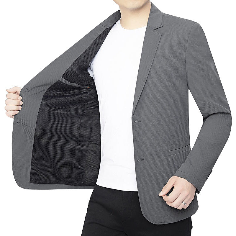 Herren Blazer schlanker Schnitt Business-Casual mit atmungsaktivem Meshfutter und Stretch EB