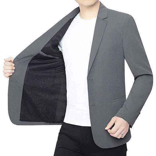 Herren Blazer schlanker Schnitt Business-Casual mit atmungsaktivem Meshfutter und Stretch EB