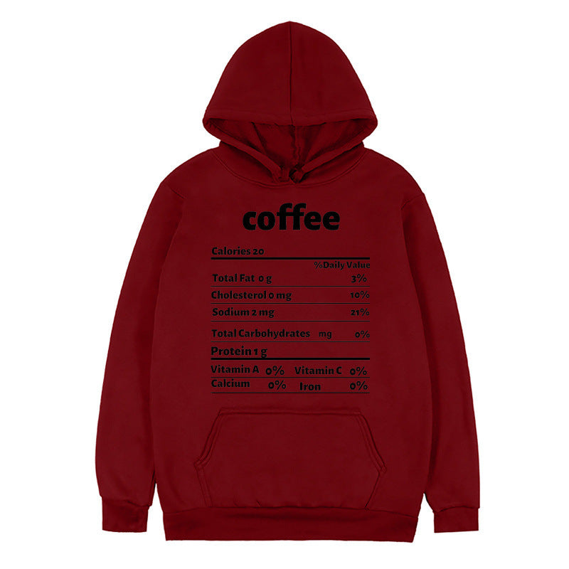 Damen Kapuzenpullover mit kreativem Nährwertdesign EB