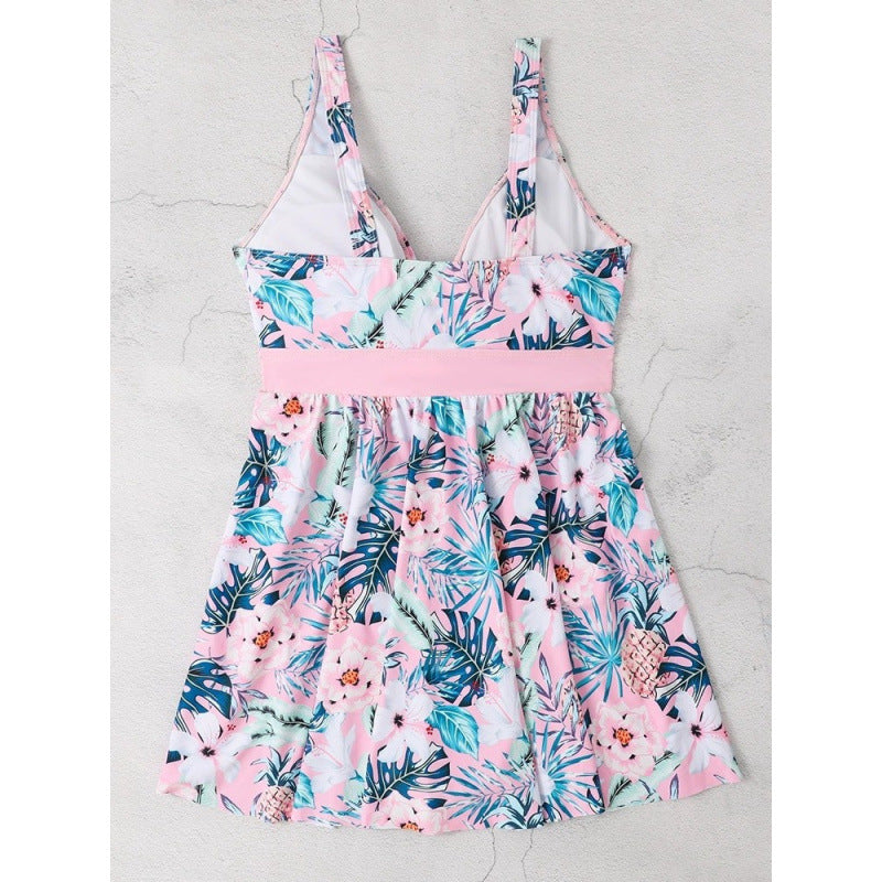 Damen Badekleid mit floralen Mustern und schmeichelndem Schnitt EB