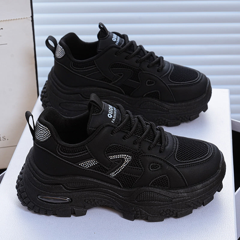 Damen Sportliche Chunky Sneakers mit atmungsaktiver Mesh-Oberfläche und stabiler Sohle EB