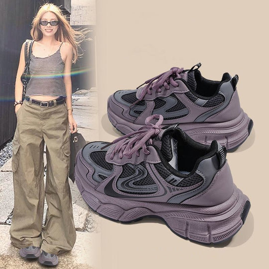 Damen Komfortable Lauf- und Freizeitsneaker mit atmungsaktiver Konstruktion EB