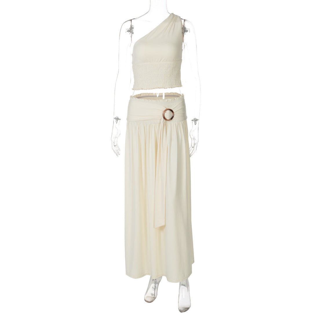 Damen Einseitiges Maxikleid mit raffinierter Drapierung EB