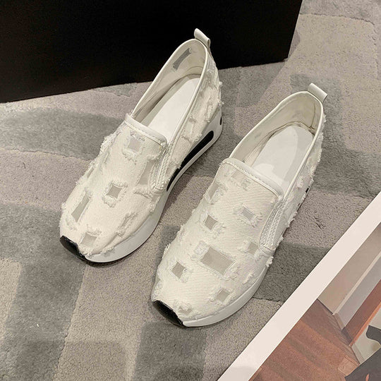 Damen Wedge-Sneaker mit modischem Cut-Out-Design und komfortabler Innensohle EB