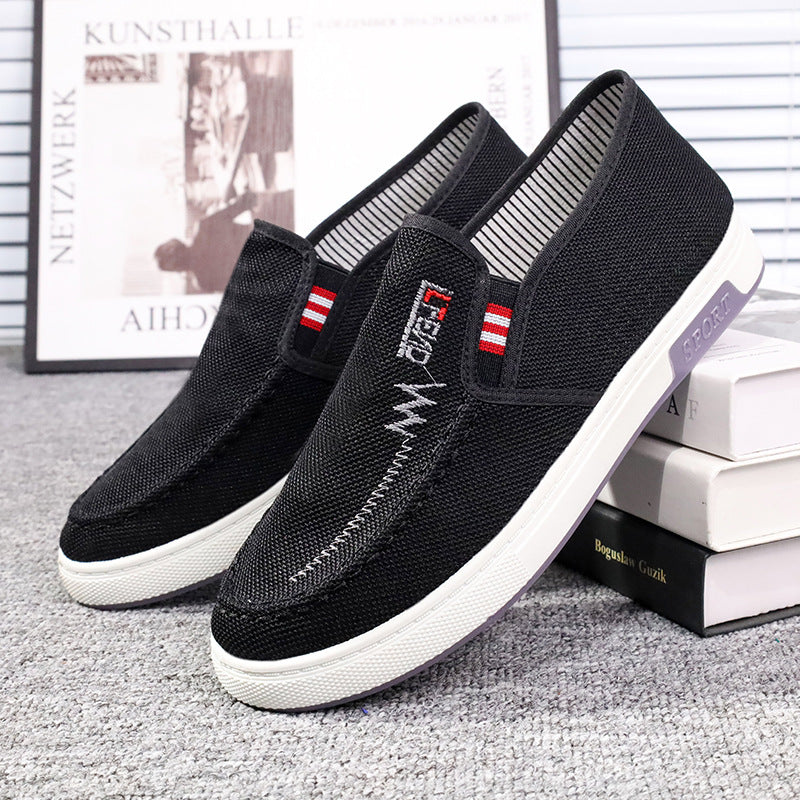 Damen Slip-On Freizeitschuhe mit atmungsaktivem Mesh-Obermaterial EB