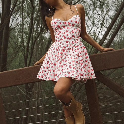 Damen Floral Kleid EB
