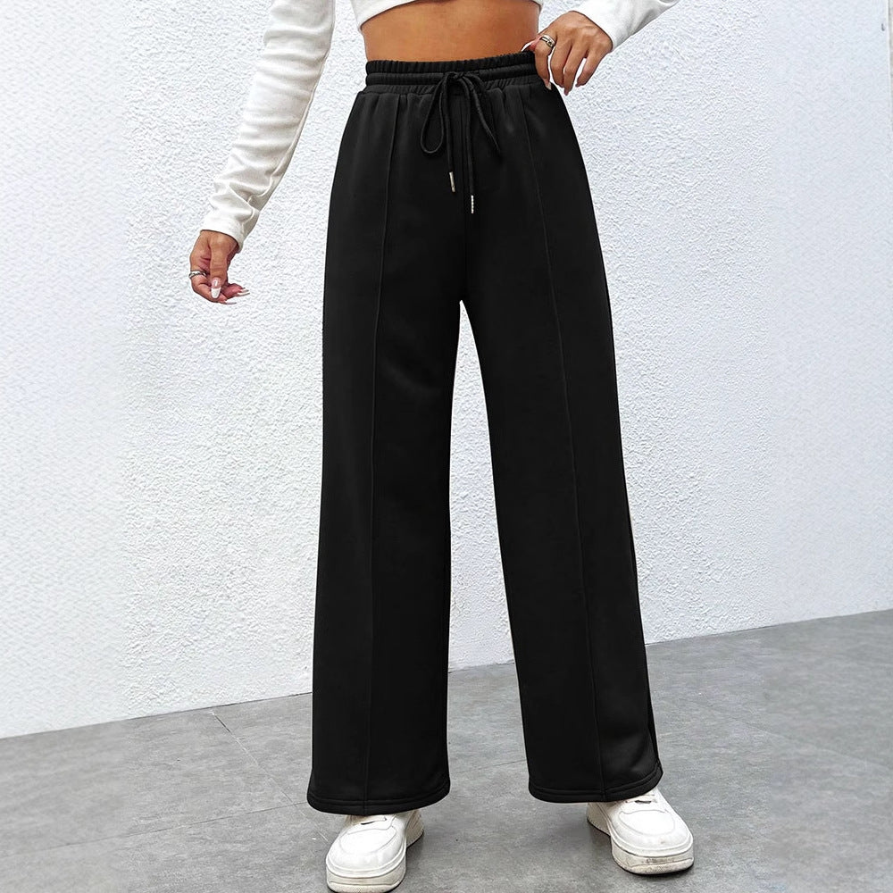 Damen weite Freizehhose mit elastischem Bund und Kordelzug EB