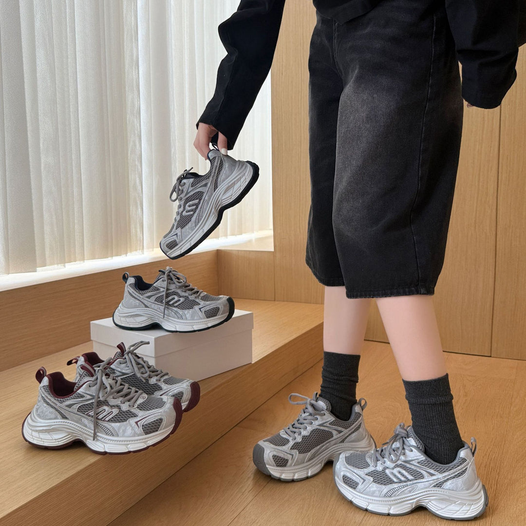 Damen Sportliche Sneaker mit atmungsaktiver Oberflächenstruktur und stoßdämpfendem Komfort EB