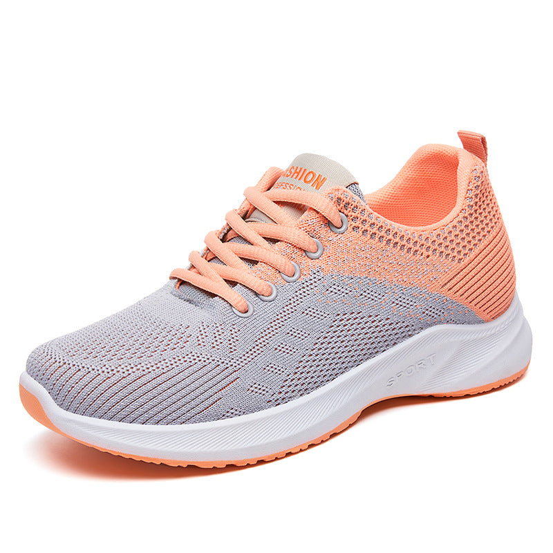 Damen Leichte und atmungsaktive Laufschuhe mit flexiblem Strickdesign EB