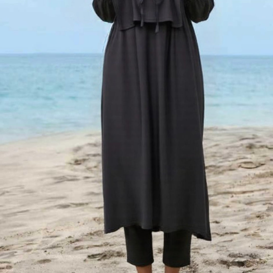 Damen modischer und eleganter Strandanzug mit begleitetem Kopftuch EB