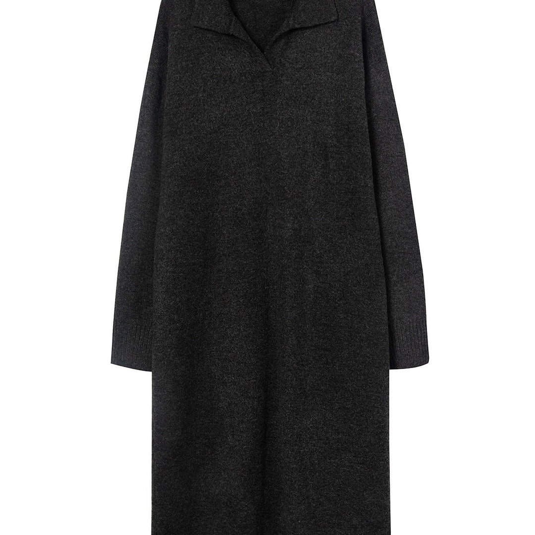 Damen Strickkleid mit Kragen EB