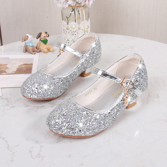 Mädchen Ballerina-Schuhe mit verstellbarem Riemen und Glitzer-Detail EB