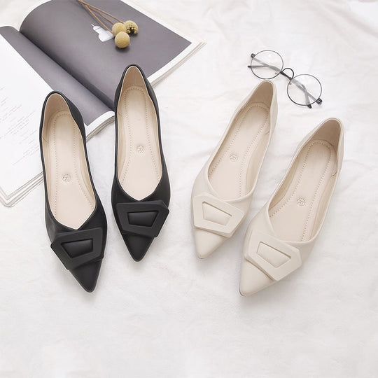 Damen elegante Ballerinas mit modischem Riemendesign und komfortablem Fußbett EB