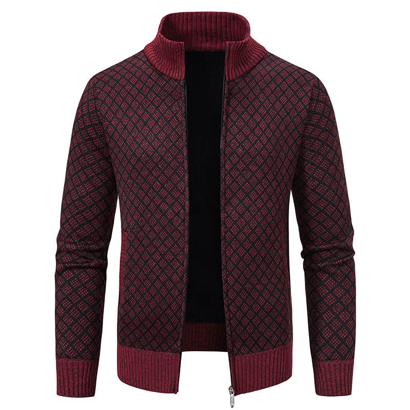 Damen elegante Strickjacke mit Stehkragen EB