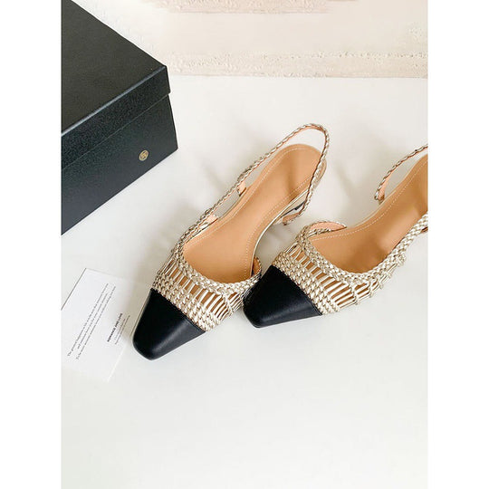 Damen Slingback-Pumps mit funkelndem Schmuckdetail und eleganter Spitze EB