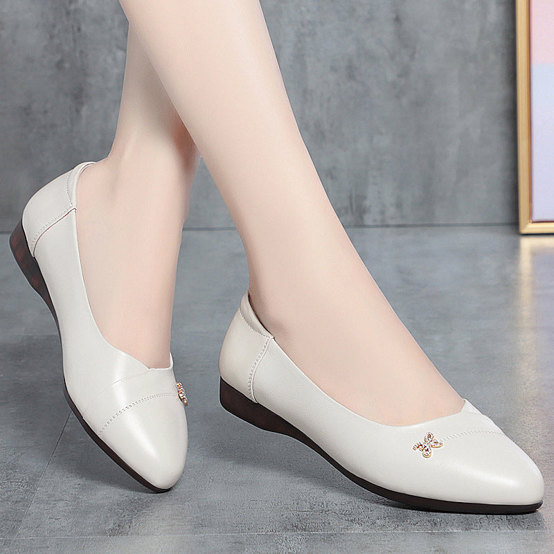 Damen Ballerinas mit zartem Schleifenakzent und bequemem Fußbett EB