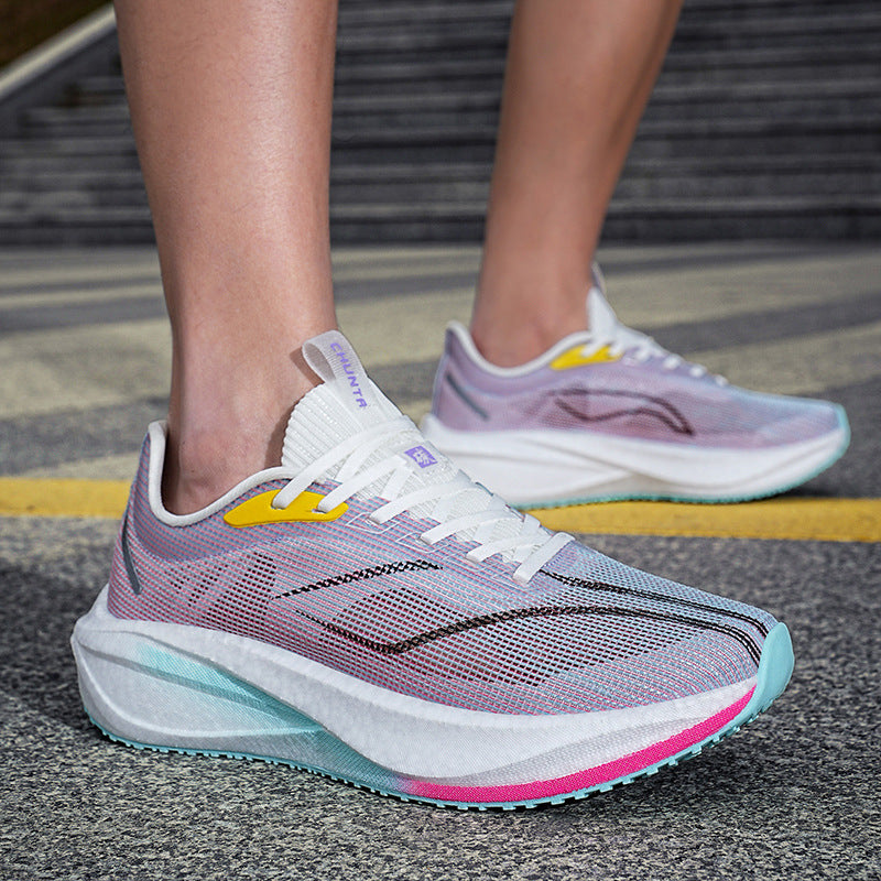 Damen Hochleistungs-Laufschuhe mit atmungsaktiver Oberflächenstruktur und optimierter Dämpfung EB