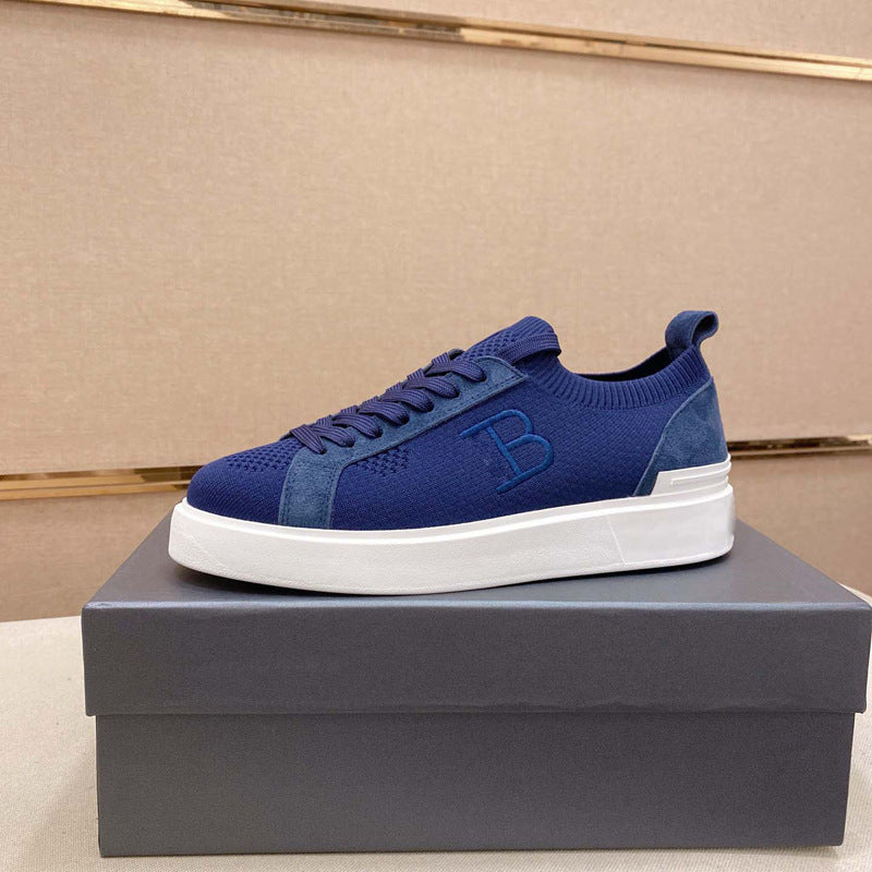 Damen Leichte Komfort Sneakers mit atmungsaktiver Strickoberfläche und flexibler Sohle EB