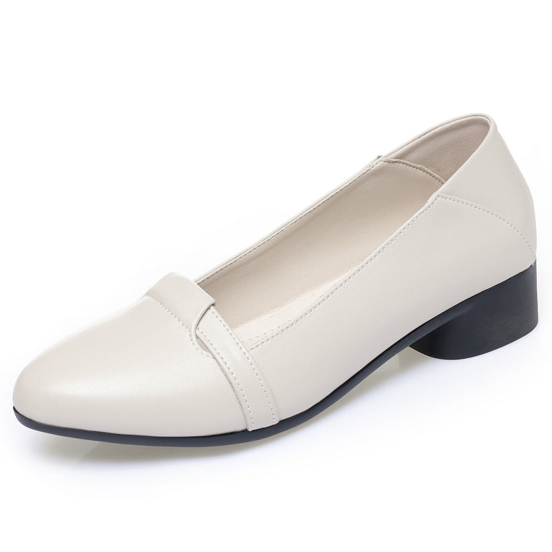 Damen elegante Decksohle Ballerinas mit Blockabsatz EB