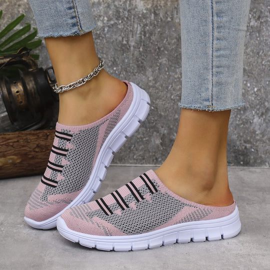 Damen Atmungsaktive Slip-On Sneakers mit elastischem Obermaterial EB