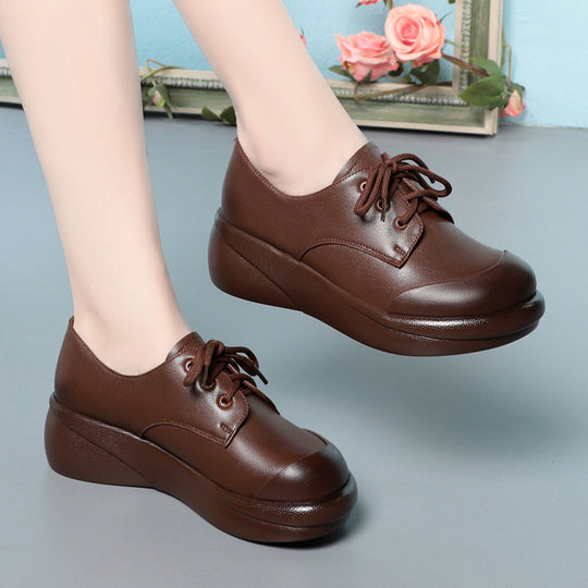 Damen Komfortable Schnürschuhe mit leichtem Wedge-Design und rutschfester Sohle EB