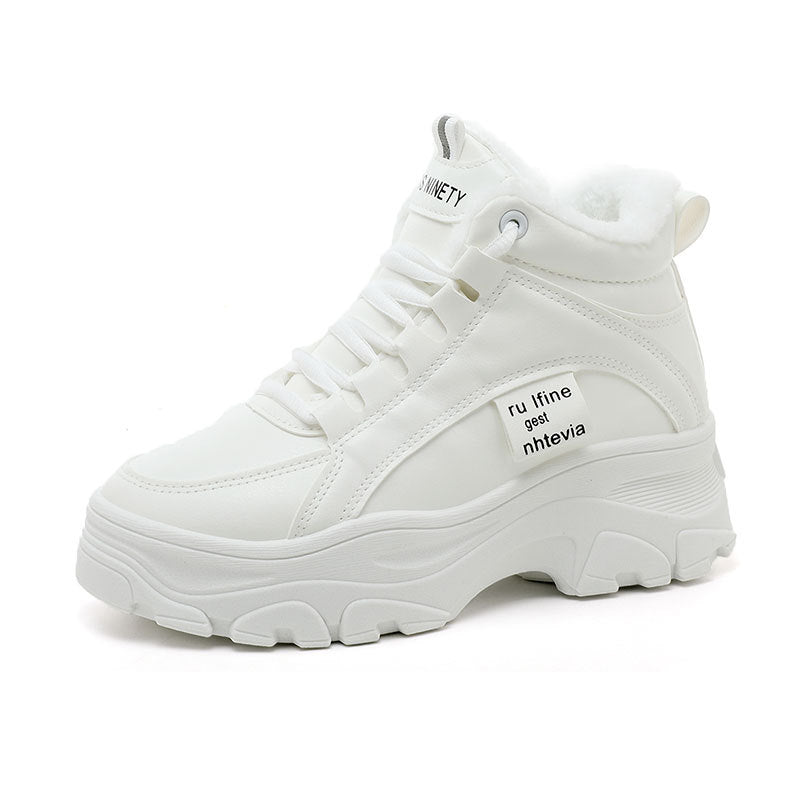 Damen Winterliche High-Top Sneakers mit kuscheligem Innenfutter und rutschfester Sohle EB