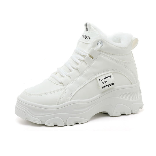 Damen Winterliche High-Top Sneakers mit kuscheligem Innenfutter und rutschfester Sohle EB