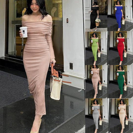 Damen Wickelkleid mit elegantem Rüschendesign und figurbetontem Schnitt EB