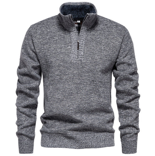 Herren Zip-Pullover mit strukturiertem Design EB