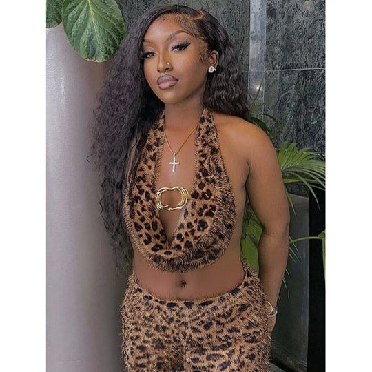 Damen Sexy Wildlederzubehör Set EB