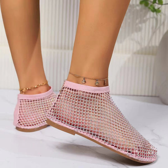 Damen Netzsandalen mit offener Zehenpartie EB