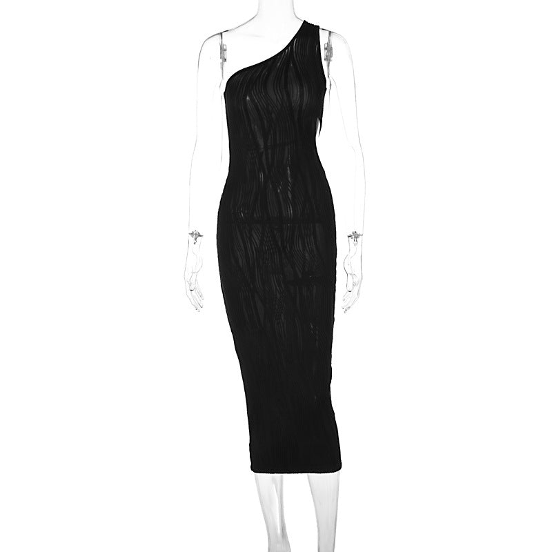 Damen Maxikleid mit asymmetrischem Schnitt und modischen Cut-Outs EB