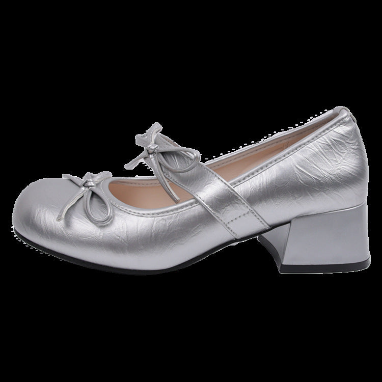 Damen elegante Mary Jane Pumps mit geschmeidiger Kappe und modischem Blockabsatz EB