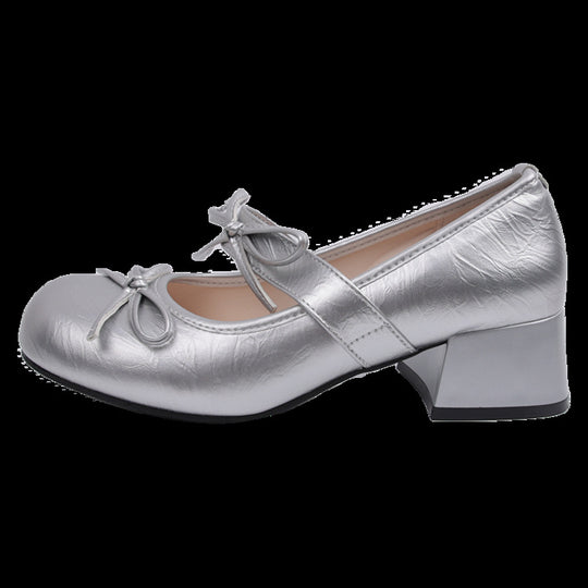 Damen elegante Mary Jane Pumps mit geschmeidiger Kappe und modischem Blockabsatz EB