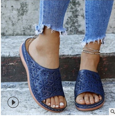 Damen Clogs mit blumenverziertem Design EB