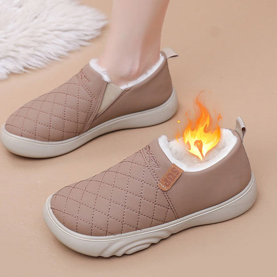 Damen Bequeme und warme Hausschuhe mit kuscheligem Innenfutter EB