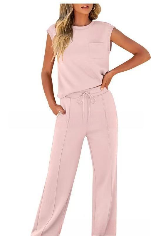 Damen Bequemes Freizeitanzug-Set mit weitem Schnitt und modischen Details EB