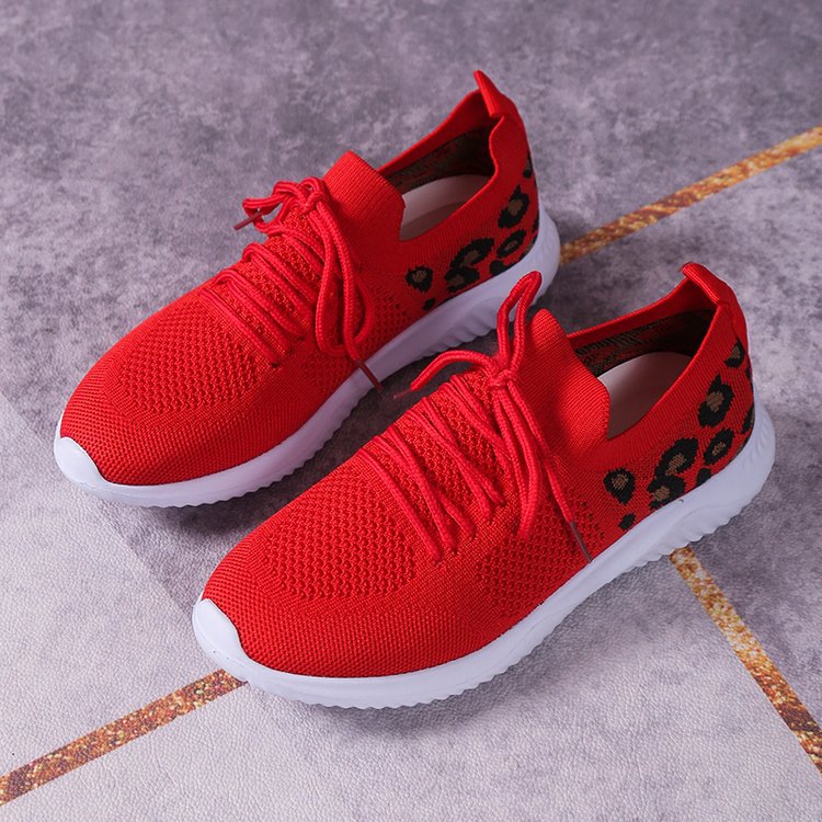 Damen Atmungsaktive Sneakers im modernen Leopardenmuster EB
