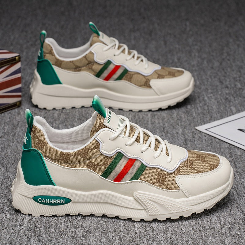 Damen luxuriöse Retro-Chunky-Sneaker aus Jacquardstoff mit verstärkter Zehenkappe und stoßdämpfender Leichtsohle EB